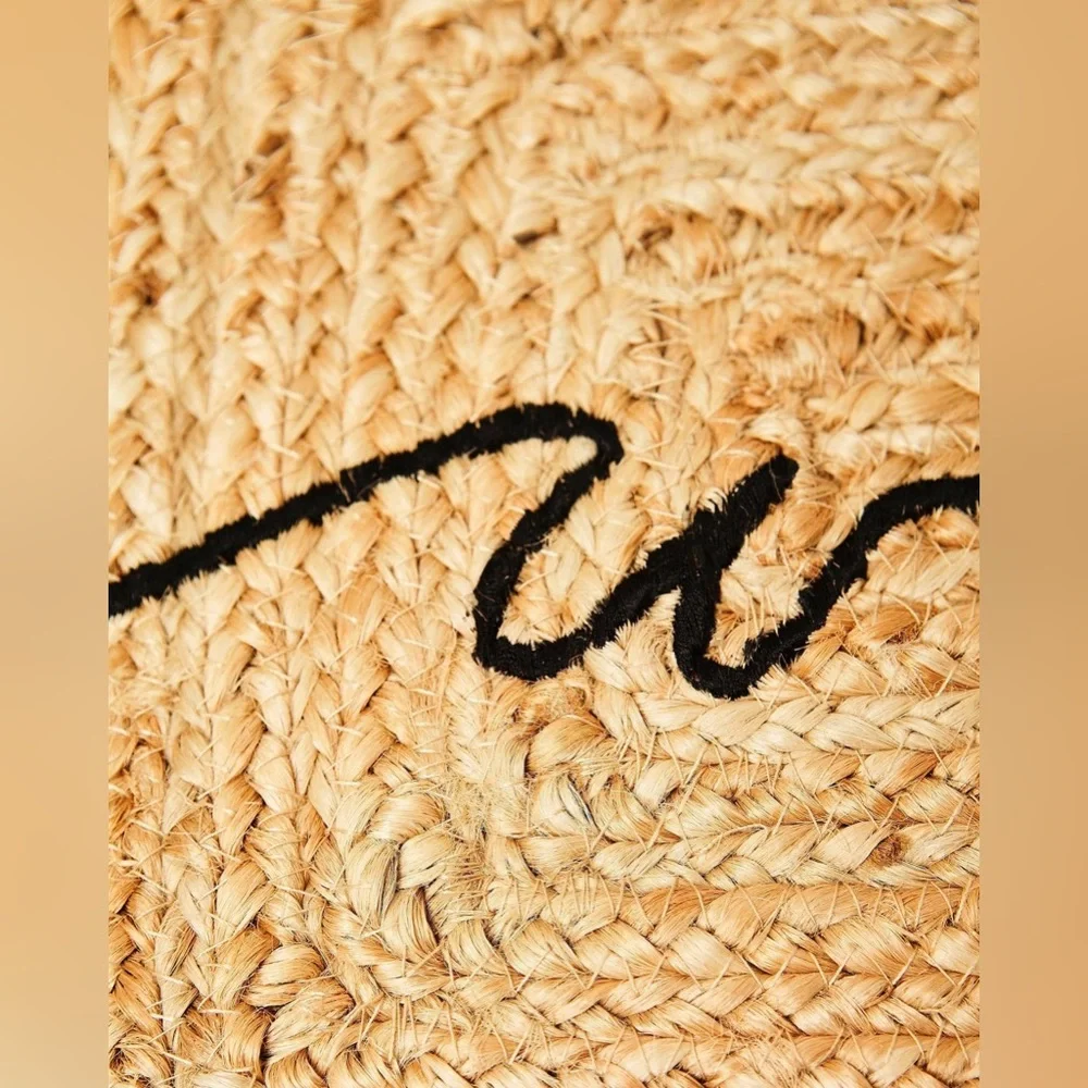 NWT Accompany Us Handmade Jute Welcome Text Mat